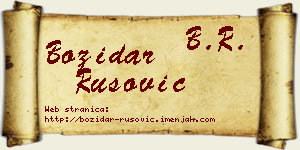 Božidar Rusović vizit kartica